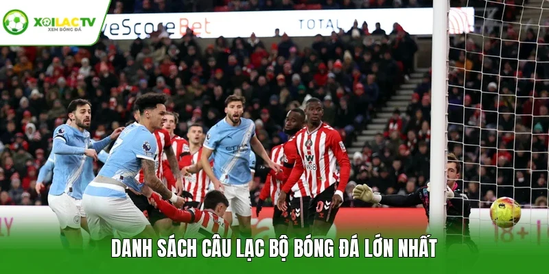 Danh sách câu lạc bộ bóng đá lớn nhất