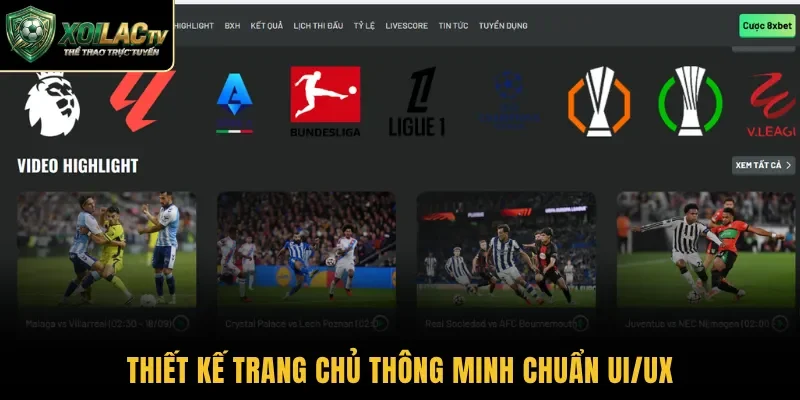 Thiết kế trang chủ thông minh chuẩn UI/UX